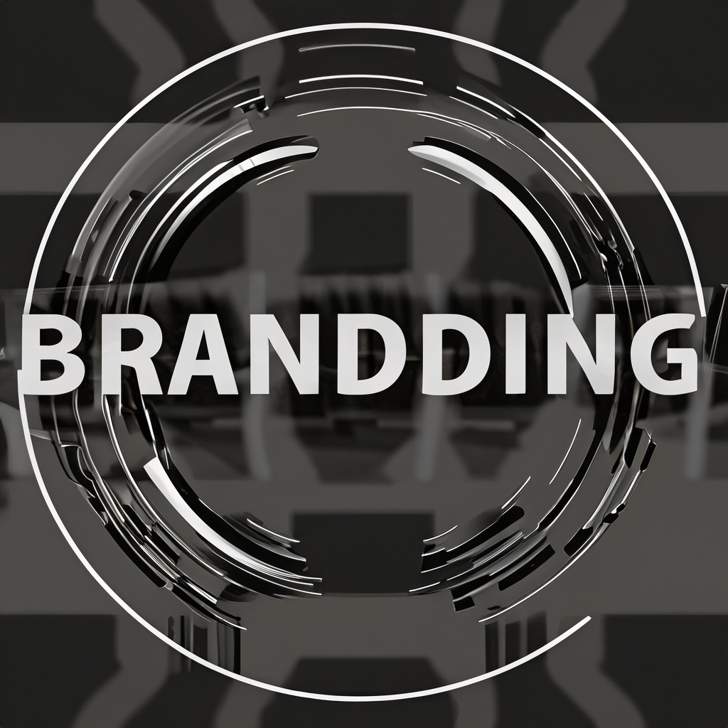 Black-themed image showcasing modern branding elements, hinting at AI-enhanced business branding