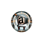 Amazonian Coach AI Shopping Assistant Icon with a stylized shopping cart and Amazon 'a' logo in a digital background.